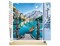 Figured'Art Paint by Numbers Kit for Adults Boat on the Mountain Lake 16"x20" - Craft Art Painting Rolled Canvas with DIY wooden frame